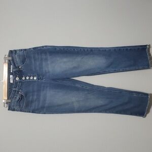 Royalty For Me jeans women's size 8 blue button close high rise straight